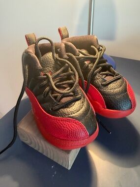 Jordan Kids Black and Red Athletic Sneakers